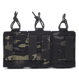 3er Lang- Magazintasche BRAVO in Dark Multicam