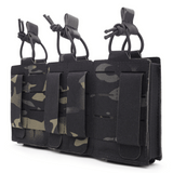 3er Lang- Magazintasche BRAVO in Dark Multicam