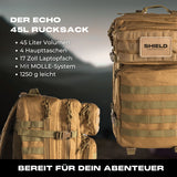 45L backpack ECHO in coyote