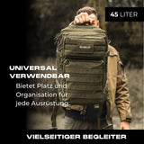 45L Rucksack ECHO in steingrau- oliv