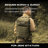 45L Rucksack ECHO in steingrau- oliv