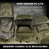 45L Rucksack ECHO in steingrau- oliv