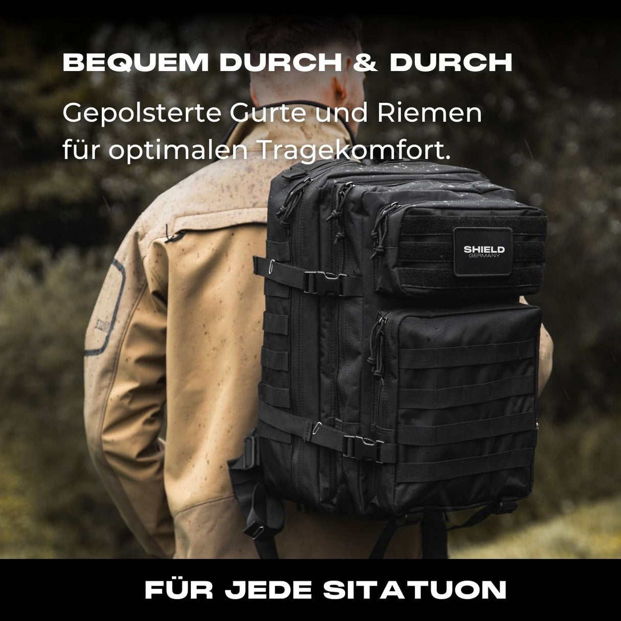 45L Rucksack ECHO in schwarz