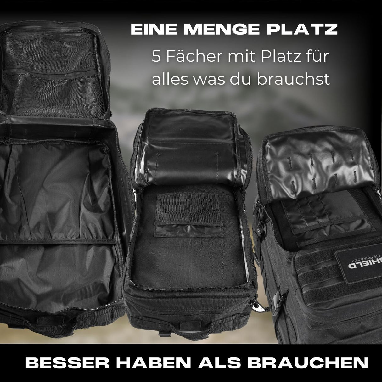 45L Rucksack ECHO in schwarz