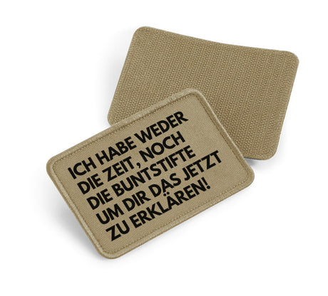 Klettpatch 10 x 6.5cm - Keine Buntstifte