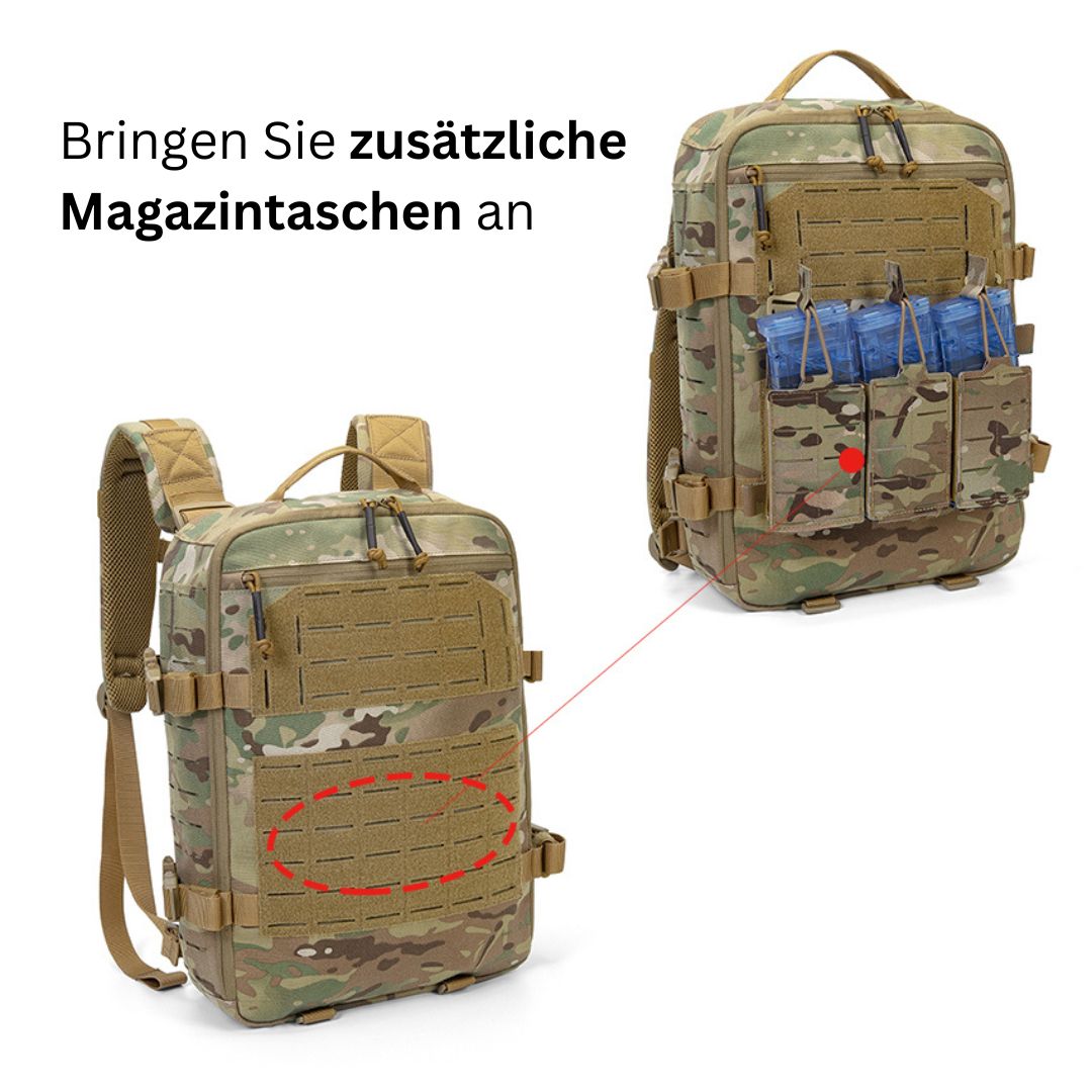 12L Rucksack in Steingrau-Oliv