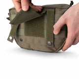 Utility Pouch BRAVO halbrund in steingrau- oliv